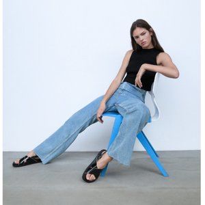 New Zara Knit Sleeveless Black Top